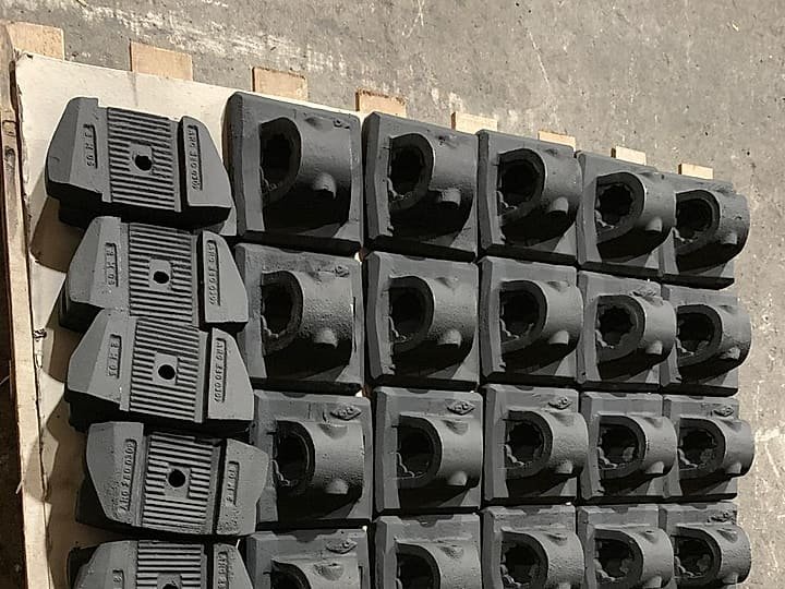 Piezas de desgaste sobre pallet